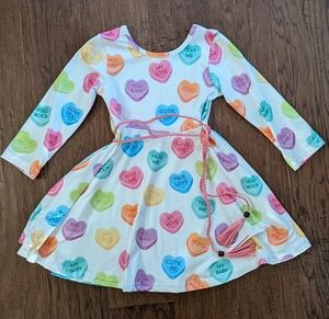 Valentines Conversation Heart Twirl Dress